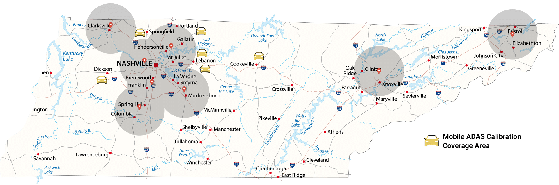 Map of Pace Locations